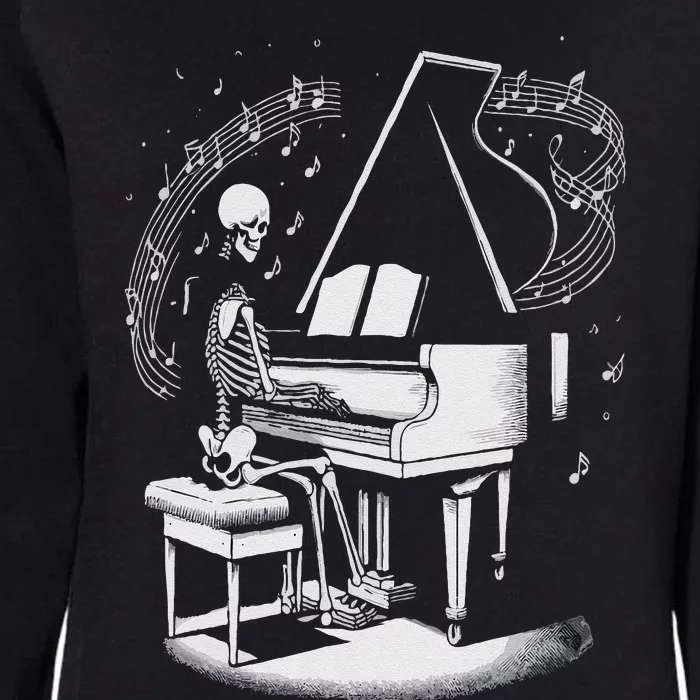 Musician Skeleton Skeleton Player Piano Halloween Music Womens California Wash Sweatshirt