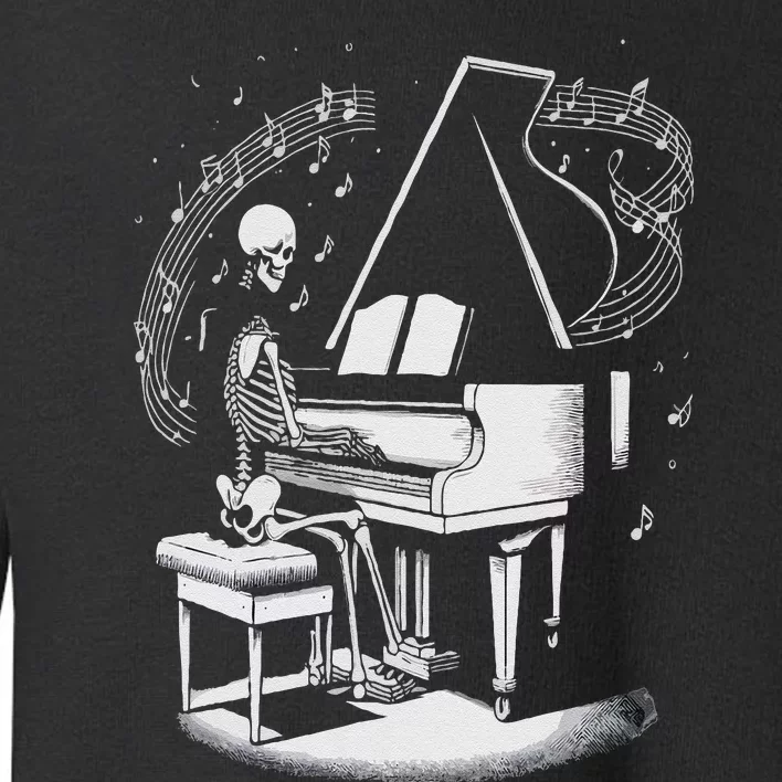 Musician Skeleton Skeleton Player Piano Halloween Music Toddler Sweatshirt