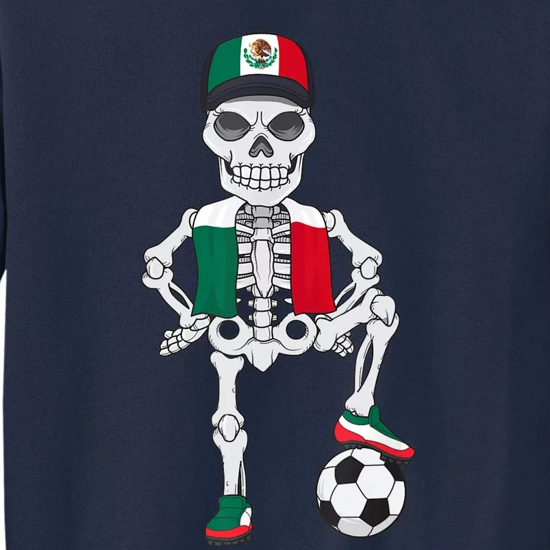 Mexico Soccer Skeleton Fan Team Tall Sweatshirt