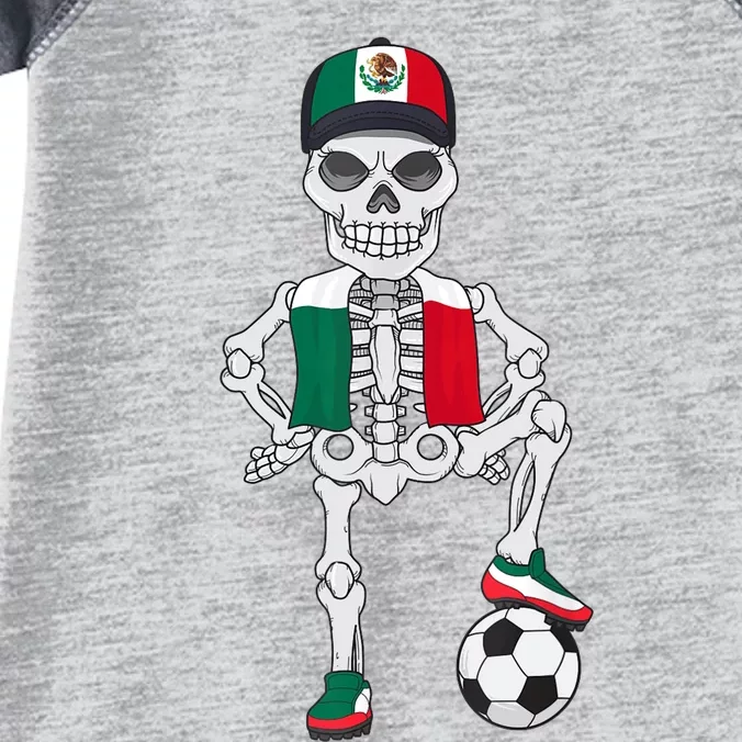 Mexico Soccer Skeleton Fan Team Infant Baby Jersey Bodysuit