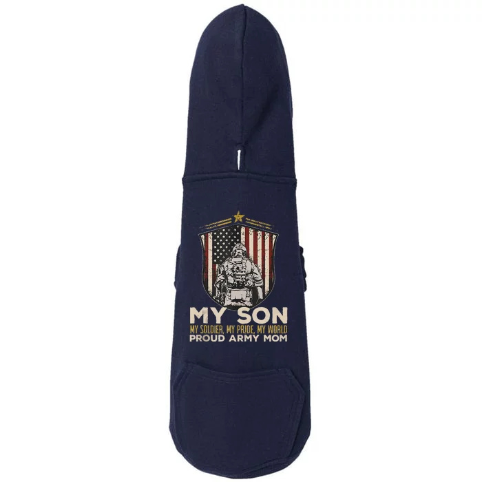 My Son Soldier Pride World Proud Arm.Y Mom Veterans Day Doggie 3-End Fleece Hoodie