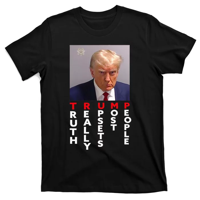 Mug Shot Trump Never Surrender Pro Trump T-Shirt