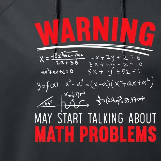 May Start Talking About Math Problems Mathematicians Performance Fleece Hoodie