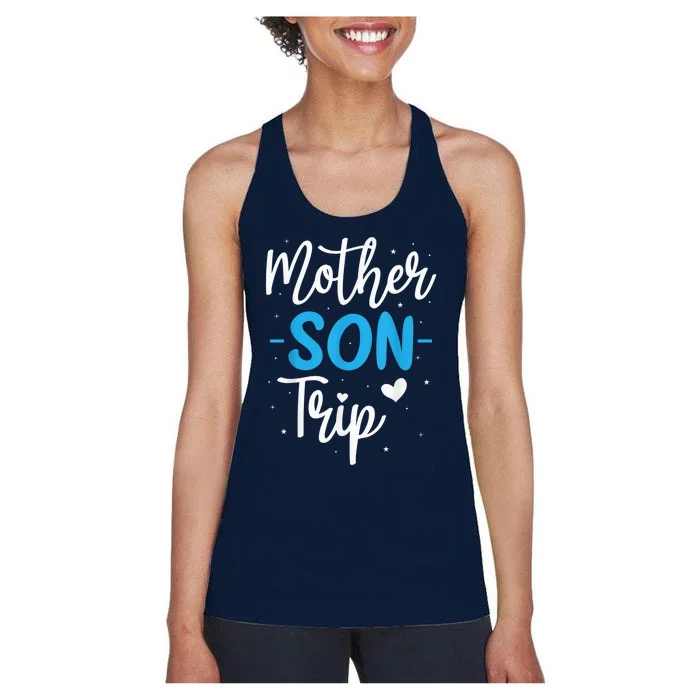 Mother Son Trip Summer Family Vacation Trip Cruise Beach Women's Racerback Tank