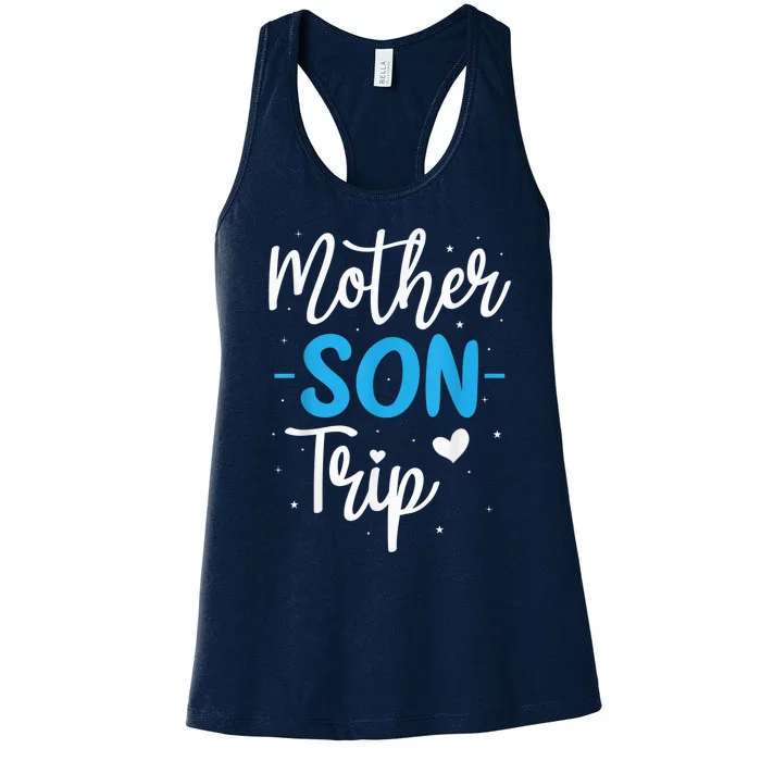 Mother Son Trip Summer Family Vacation Trip Cruise Beach Women's Racerback Tank