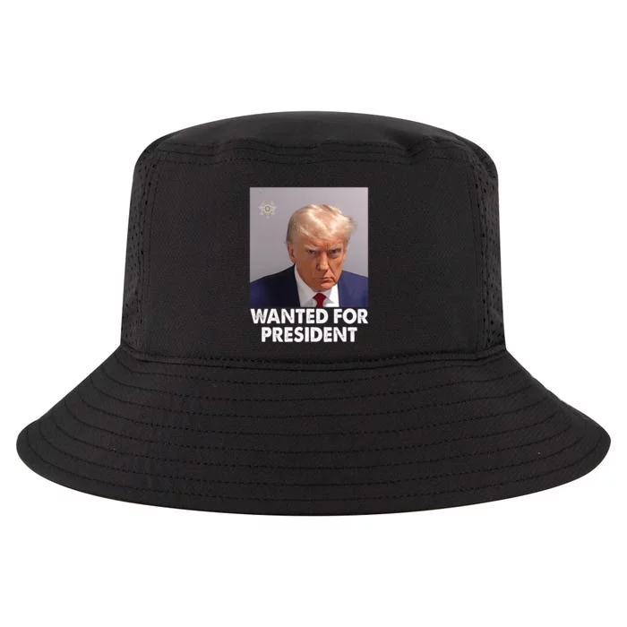 Mug Shot Trump Wanted For President Cool Comfort Performance Bucket Hat