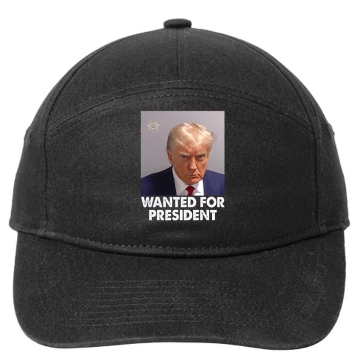 Mug Shot Trump Wanted For President 7-Panel Snapback Hat