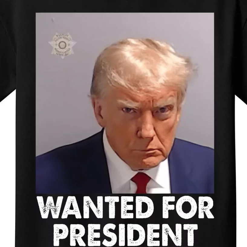 Mug Shot Trump Wanted For President Kids T-Shirt