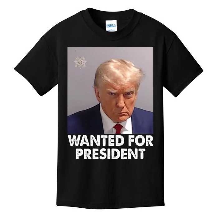 Mug Shot Trump Wanted For President Kids T-Shirt