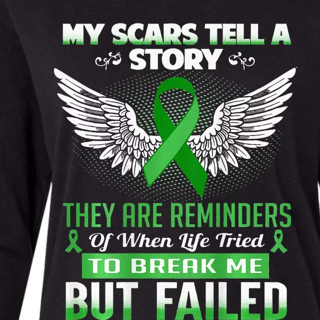 My Scars Tell A Story Kidney Disease Awareness Womens Cotton Relaxed Long Sleeve T-Shirt