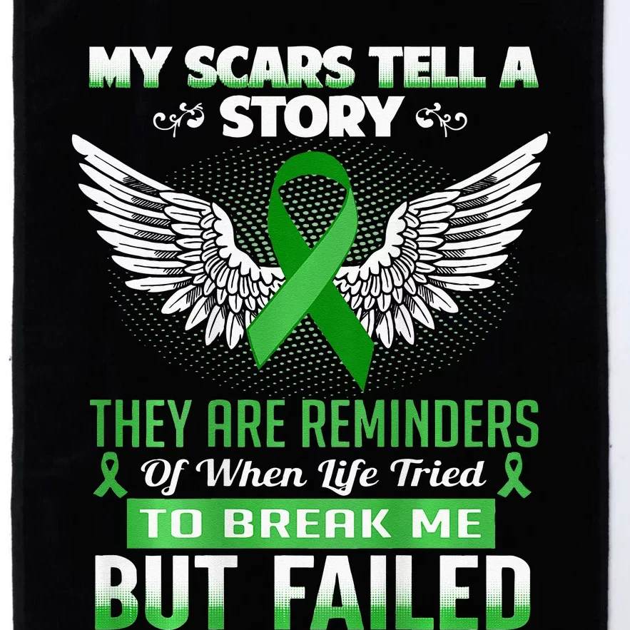 My Scars Tell A Story Kidney Disease Awareness Platinum Collection Golf Towel