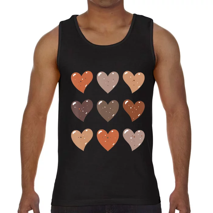 Melanin Skin Tone Hearts Comfort Colors® Tank Top