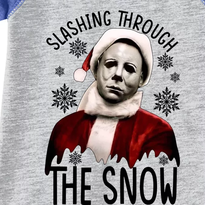 Myers Slashing Through The Snow Horror Christmas Infant Baby Jersey Bodysuit