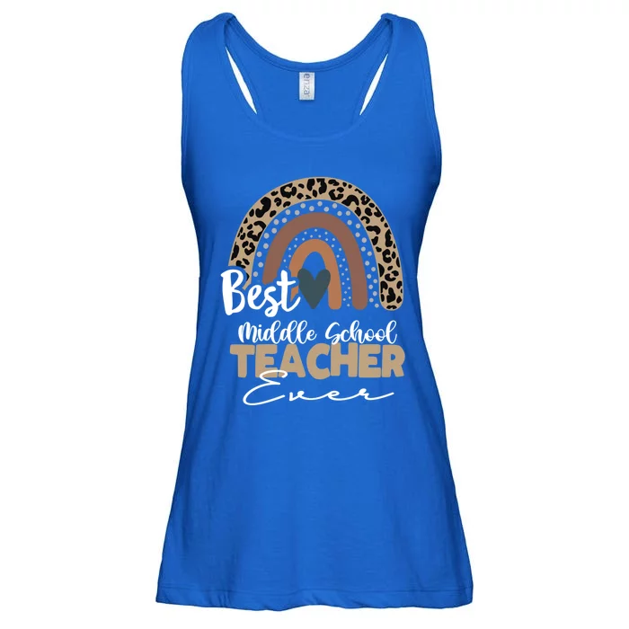 Middle School Teacher Boho Rainbow Teacher Appreciation Gift Ladies Essential Flowy Tank