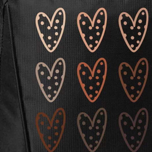 Melanin Skin Tone Hearts Black Pride Melanin Kindness Gift City Backpack