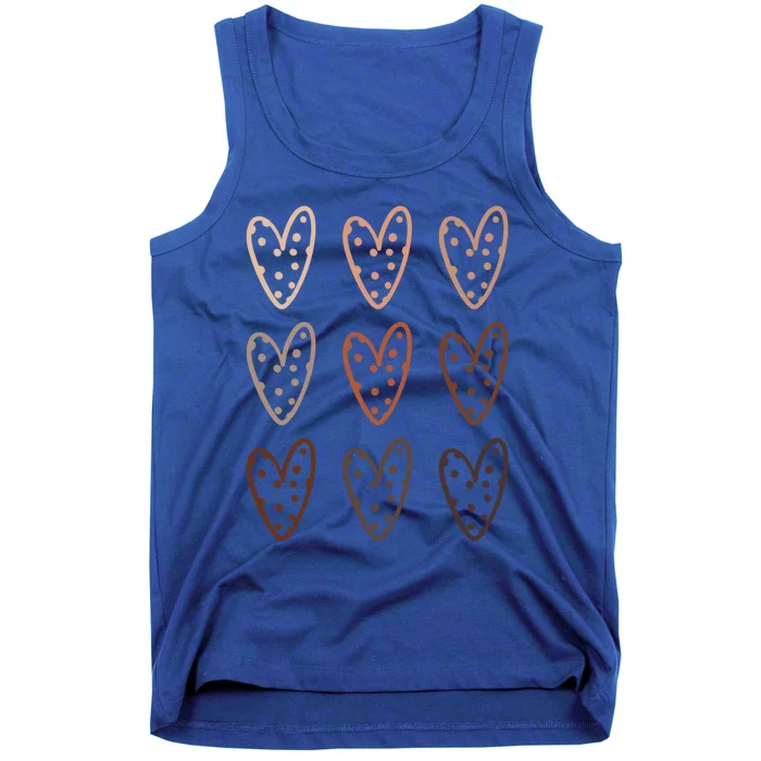 Melanin Skin Tone Hearts Black Pride Melanin Kindness Gift Tank Top