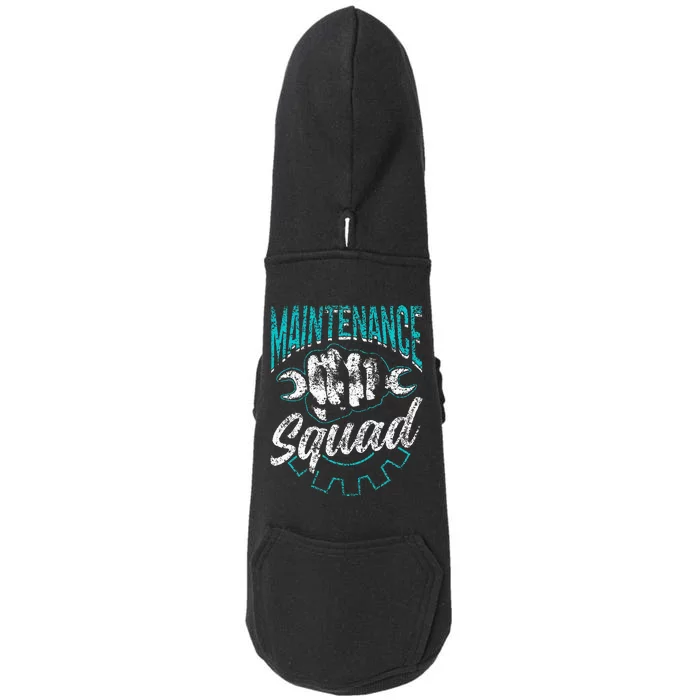 Maintenance Squad Technician Worker Maintenance Man Doggie 3-End Fleece Hoodie