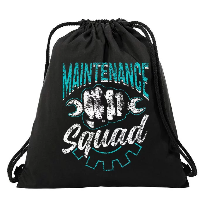 Maintenance Squad Technician Worker Maintenance Man Drawstring Bag