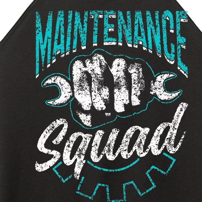 Maintenance Squad Technician Worker Maintenance Man Women’s Perfect Tri Rocker Tank