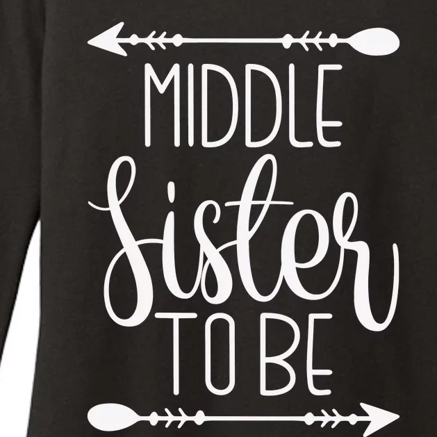 Middle Sister To Be Womens CVC Long Sleeve Shirt