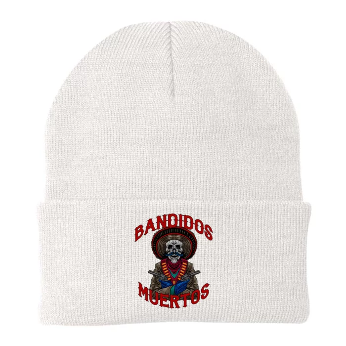 Mexican Skull Tequila Bandito Cool Skeleton Charro Gift Idea Knit Cap Winter Beanie