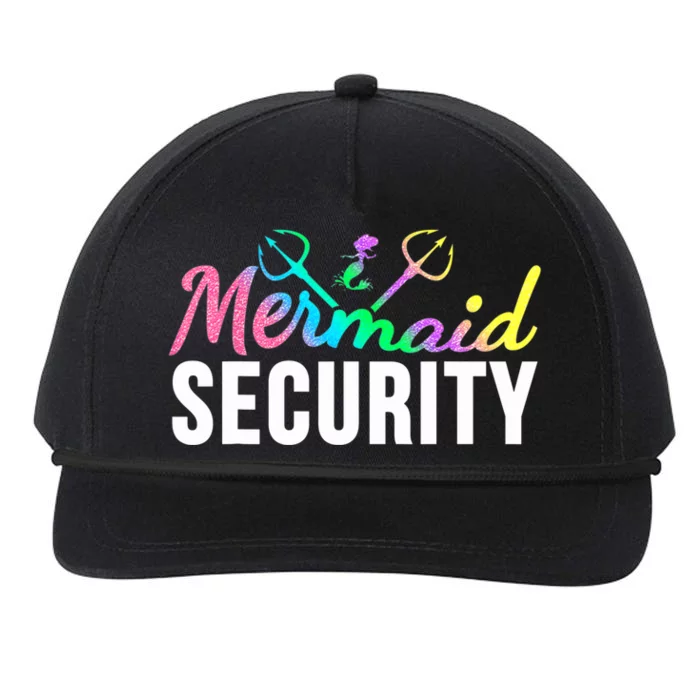 Mermaid Security Tees Boys Swimmer Dad Merdad Trident Snapback Five-Panel Rope Hat