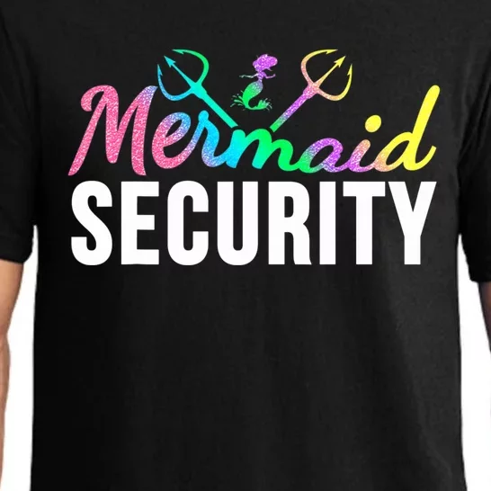 Mermaid Security Tees Boys Swimmer Dad Merdad Trident Pajama Set