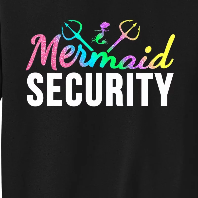 Mermaid Security Tees Boys Swimmer Dad Merdad Trident Tall Sweatshirt