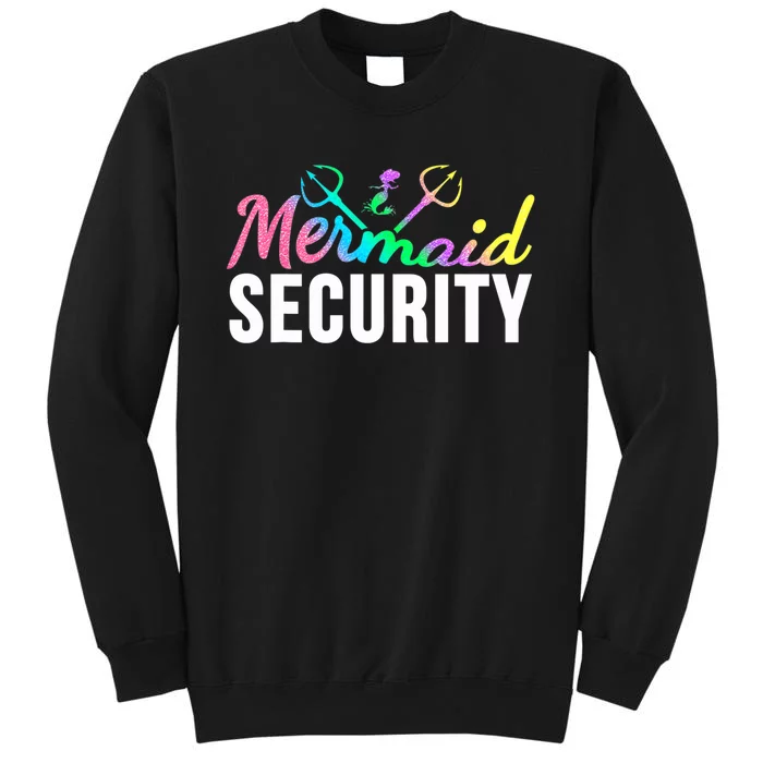 Mermaid Security Tees Boys Swimmer Dad Merdad Trident Tall Sweatshirt