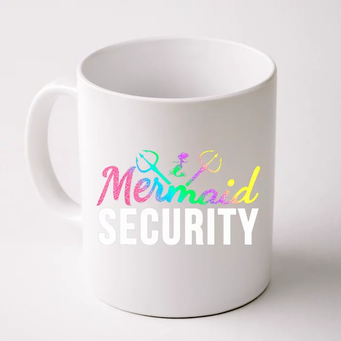 Mermaid Security Tees Boys Swimmer Dad Merdad Trident Front & Back Coffee Mug