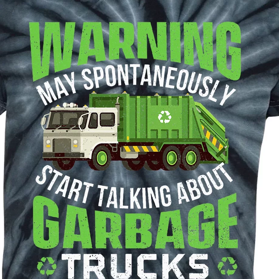 May Start Talking About Garbage Trucks Kids Tie-Dye T-Shirt