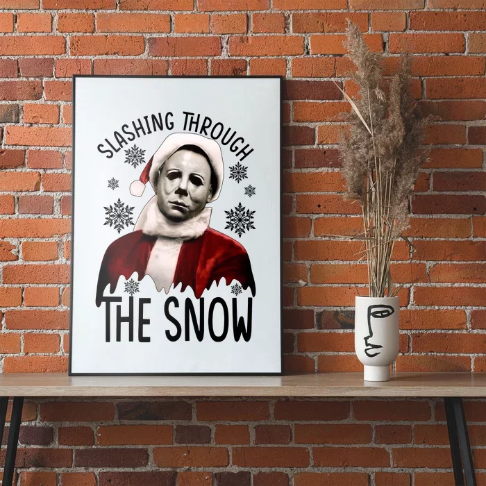 Myers Slashing Through The Snow Horror Christmas Poster