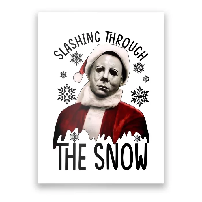 Myers Slashing Through The Snow Horror Christmas Poster