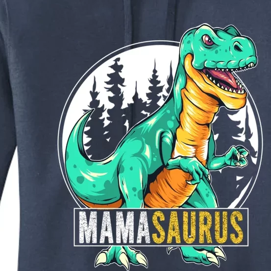 Mama Saurus T Rex Mothers Day Family Matching Gift Women's Pullover Hoodie