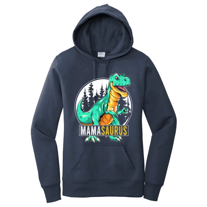 Mama Saurus T Rex Mothers Day Family Matching Gift Women's Pullover Hoodie