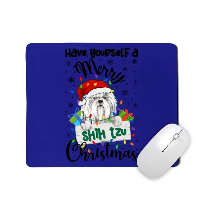 Merry Shih Tzu Christmas Shih Tzu Xmas Party Gift Mousepad