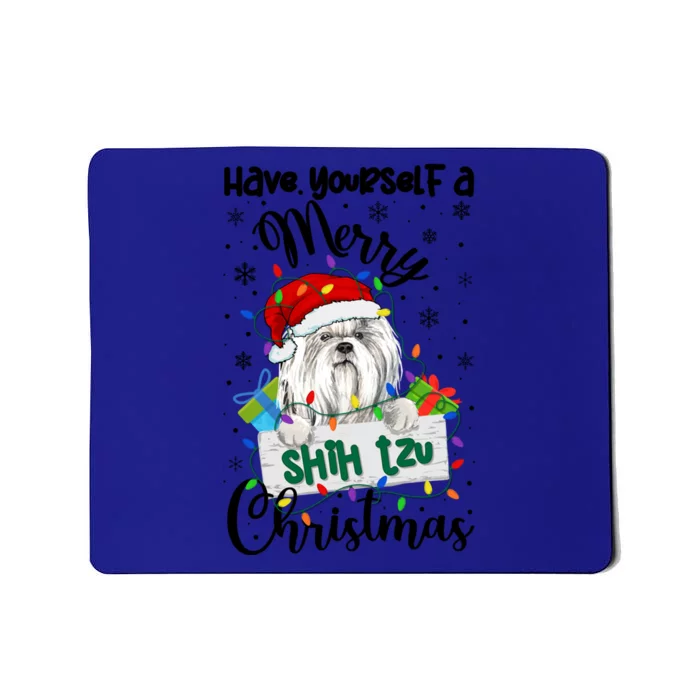 Merry Shih Tzu Christmas Shih Tzu Xmas Party Gift Mousepad