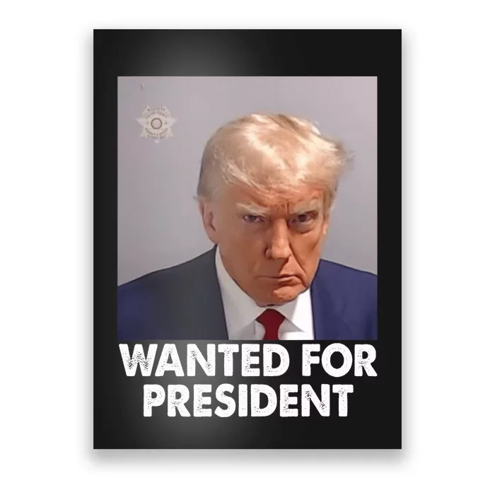 Mug Shot Trump Wanted For President Poster