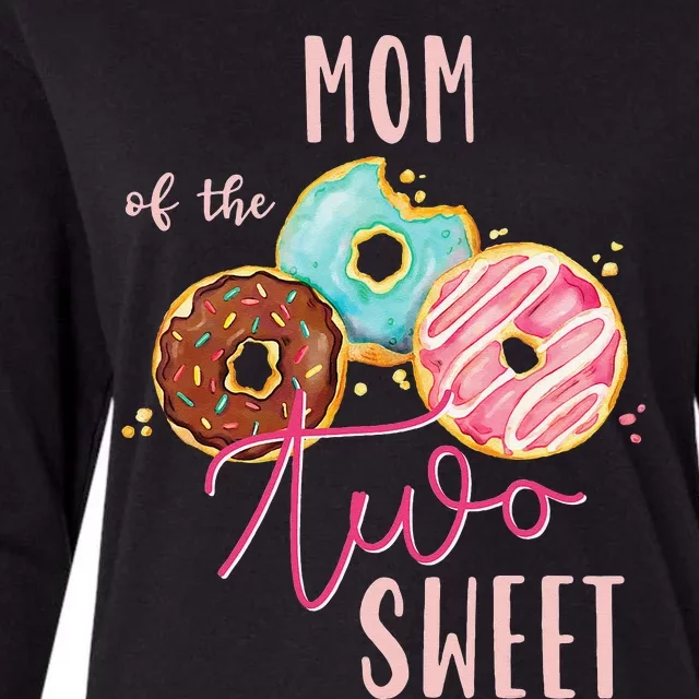 Mom Sweet Two Donut Birthday Party Theme Womens Cotton Relaxed Long Sleeve T-Shirt