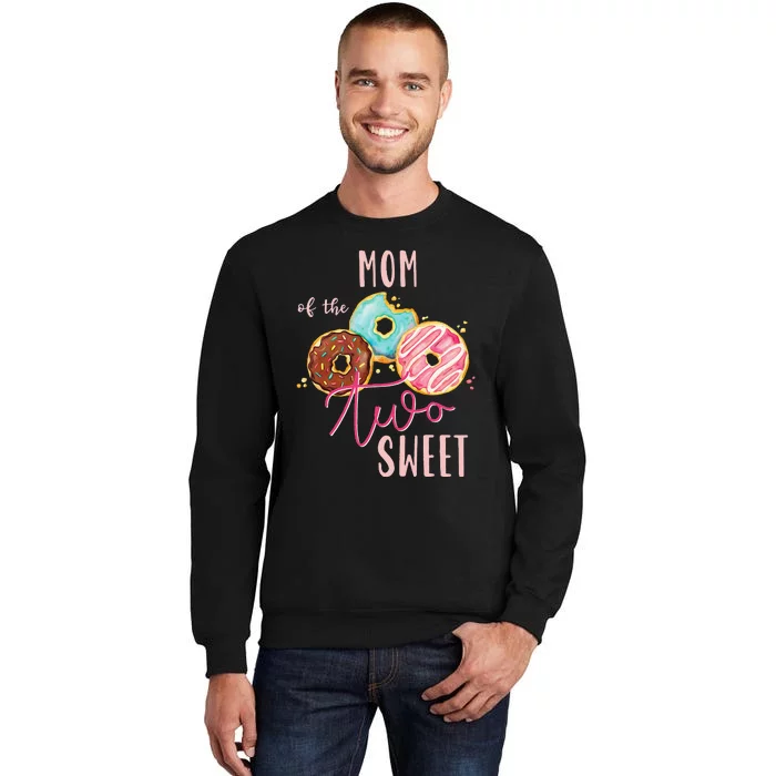 Mom Sweet Two Donut Birthday Party Theme Tall Sweatshirt