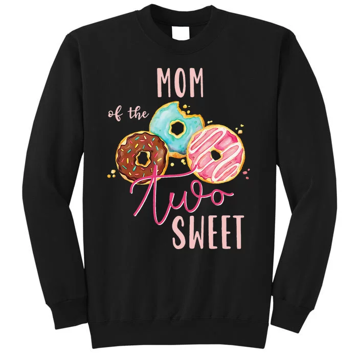 Mom Sweet Two Donut Birthday Party Theme Tall Sweatshirt