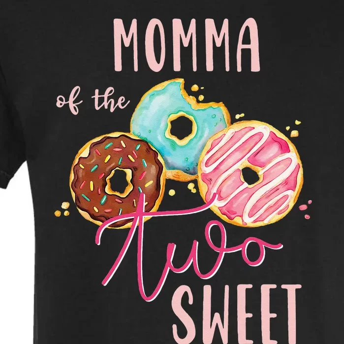 Momma Sweet Two Donut Birthday Party Theme Garment-Dyed Heavyweight T-Shirt