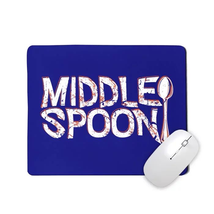 Middle Spoon Throuple Poly Polyamory Spooning Threesome Cute Gift Mousepad