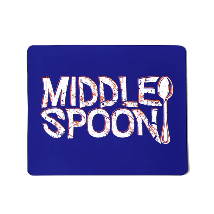 Middle Spoon Throuple Poly Polyamory Spooning Threesome Cute Gift Mousepad