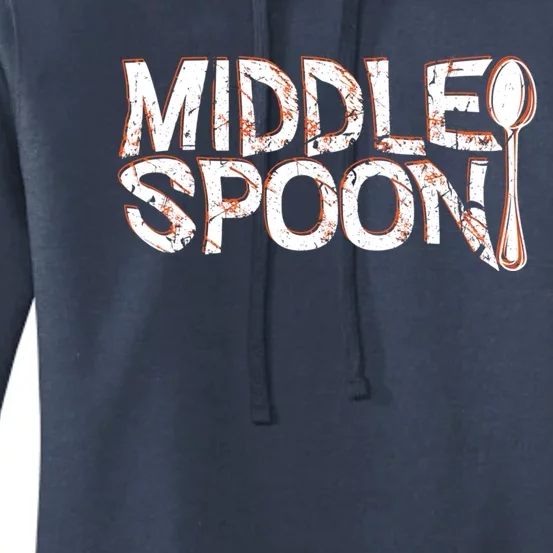 Middle Spoon Throuple Poly Polyamory Spooning Threesome Cute Gift Women's Pullover Hoodie