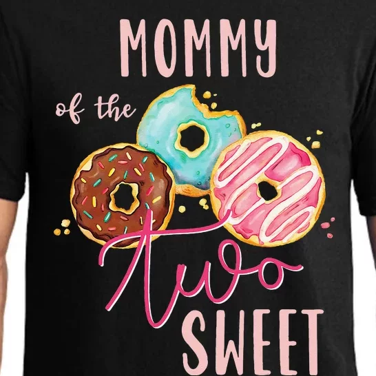 Mommy Sweet Two Donut Birthday Party Theme Pajama Set