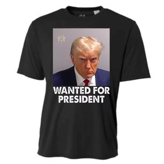 Mug Shot Trump Wanted For President Cooling Performance Crew T-Shirt