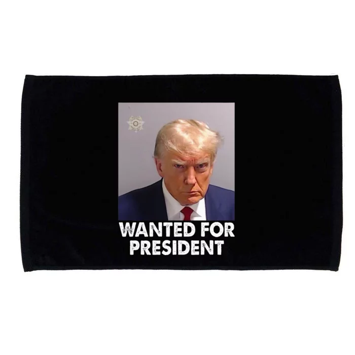 Mug Shot Trump Wanted For President Microfiber Hand Towel