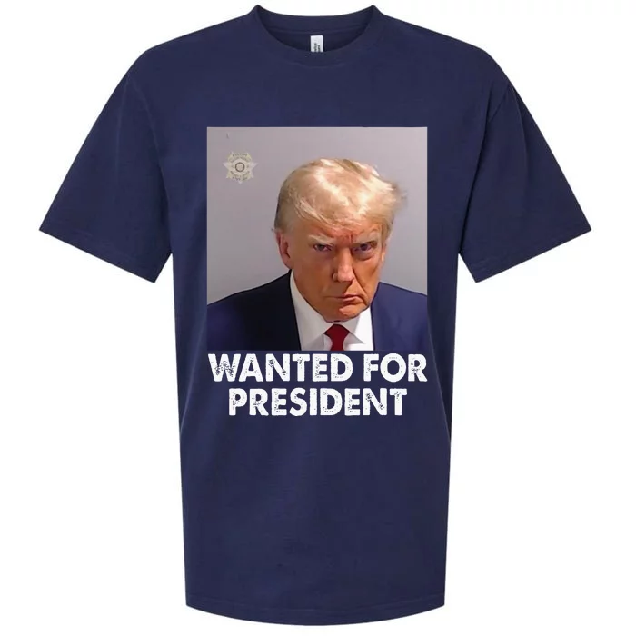 Mug Shot Trump Wanted For President Sueded Cloud Jersey T-Shirt