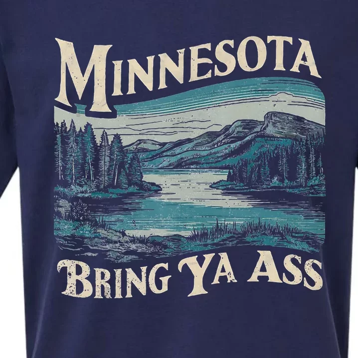 Minnesota Souvenir Travel Humor Bring Ya Ass Sueded Cloud Jersey T-Shirt